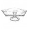 Prato 35cm Comprimento Por 11cm Altura Com Pé Cristal Ecológico Adely Cristal